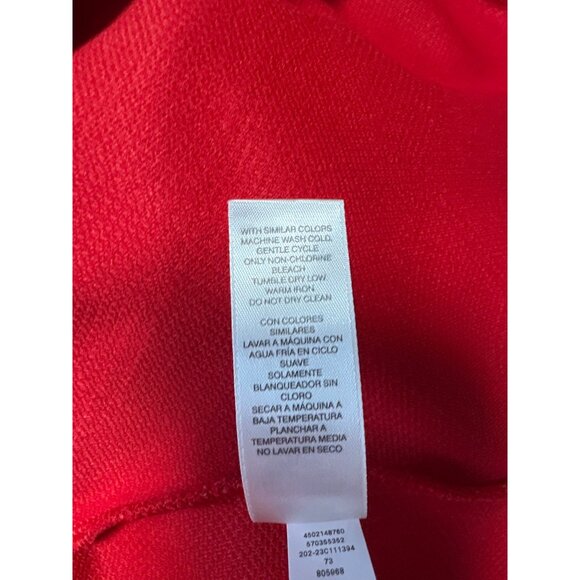 Chicos Red Textured Diamond Pattern Long Sleeve Top Size 3 US XL - Picture 8 of 10